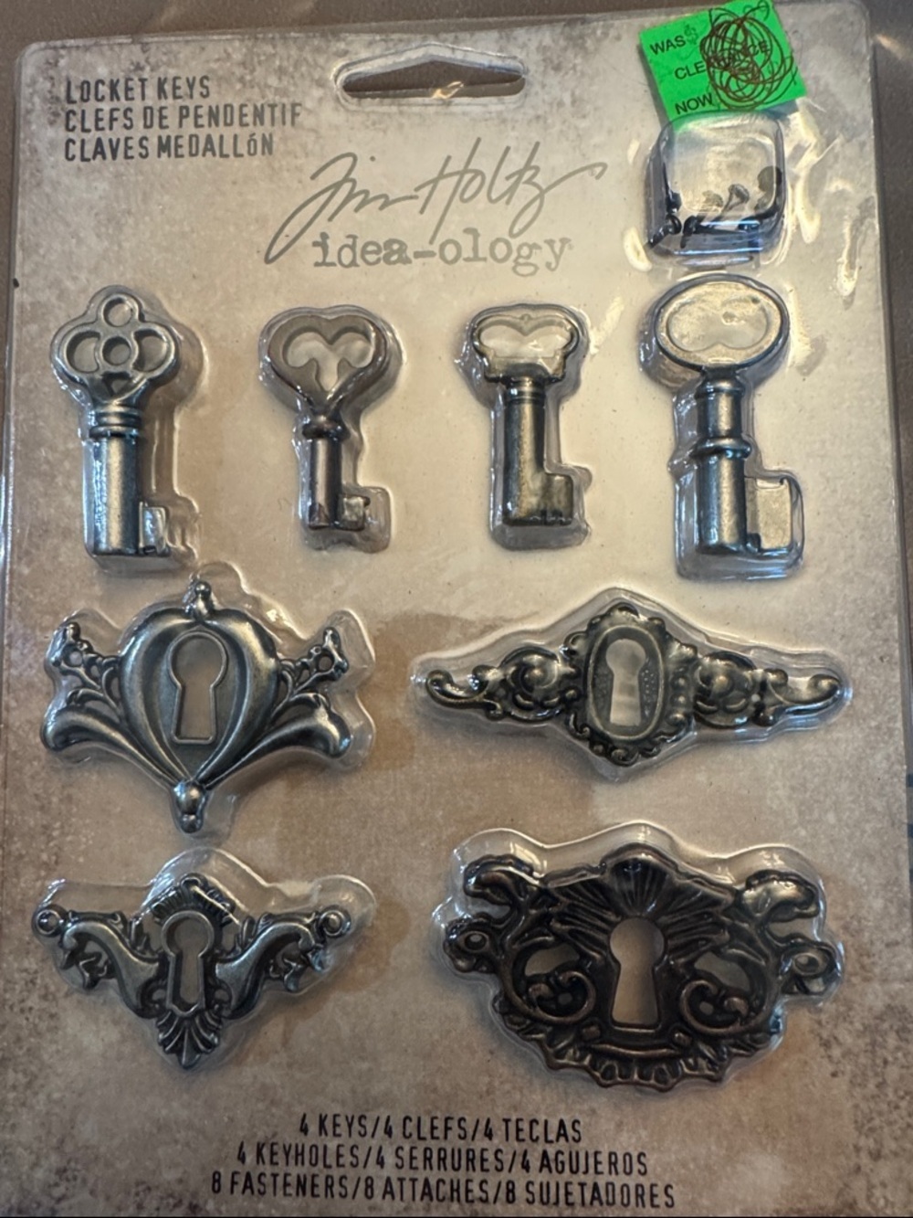 Idea-ology Silver Decorative Keys & Keyhole Embellishments